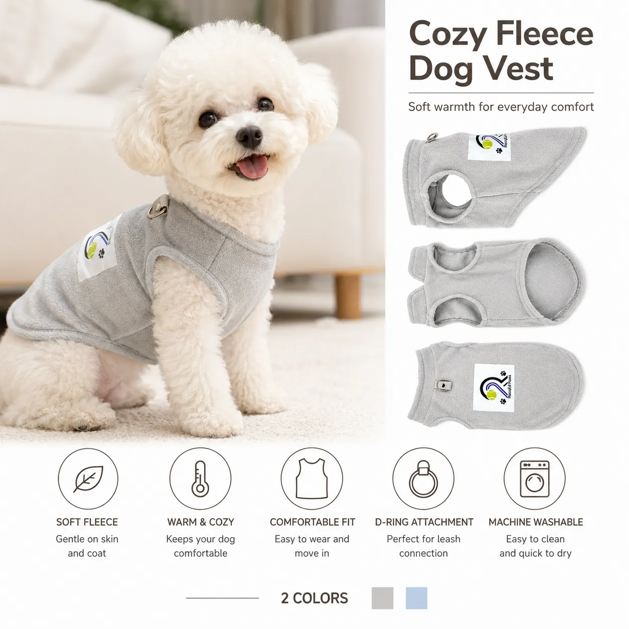Cozy Fleece Dog Vest