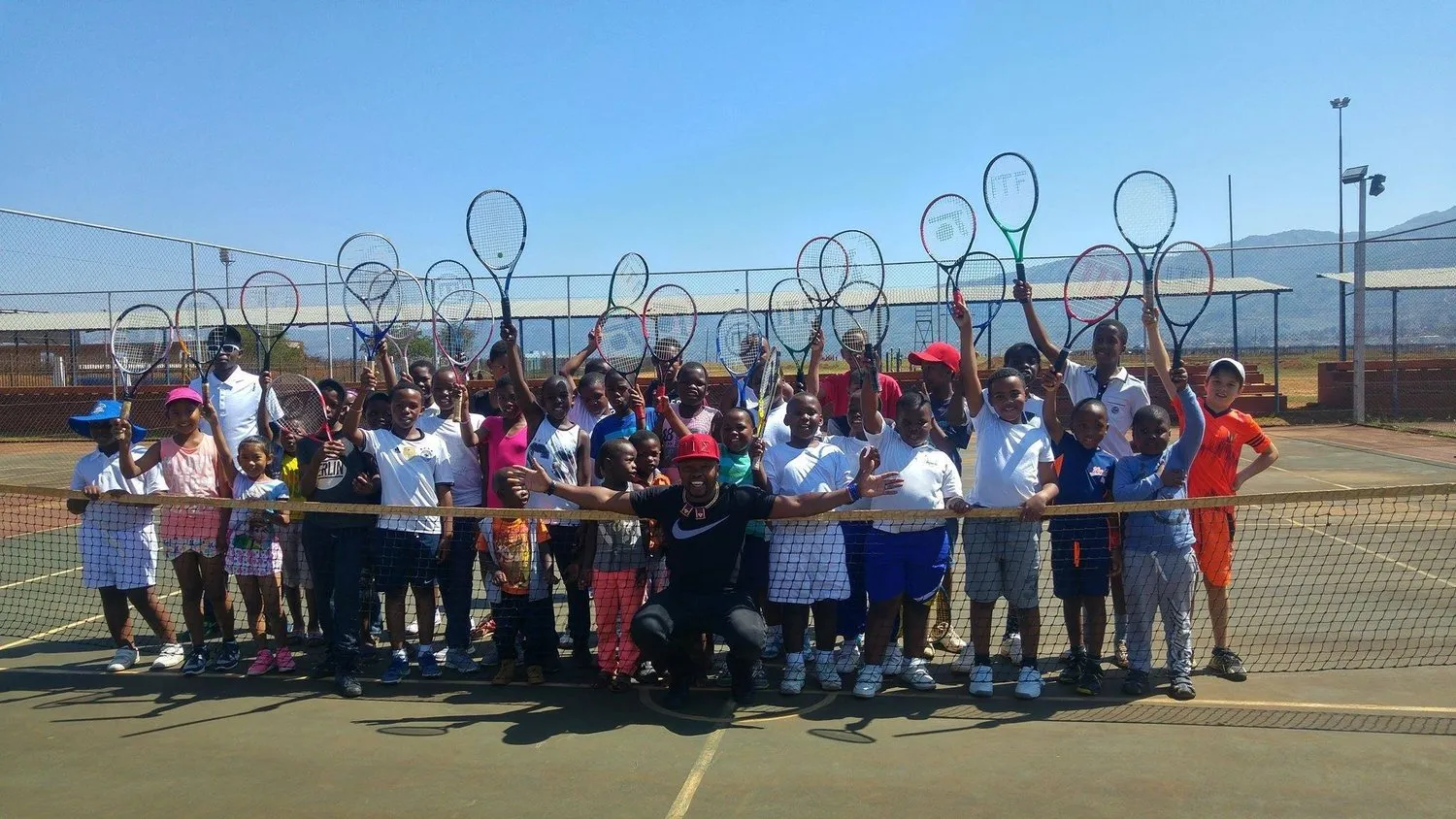 Children taking part in a Global Pro sports session in Eswatini