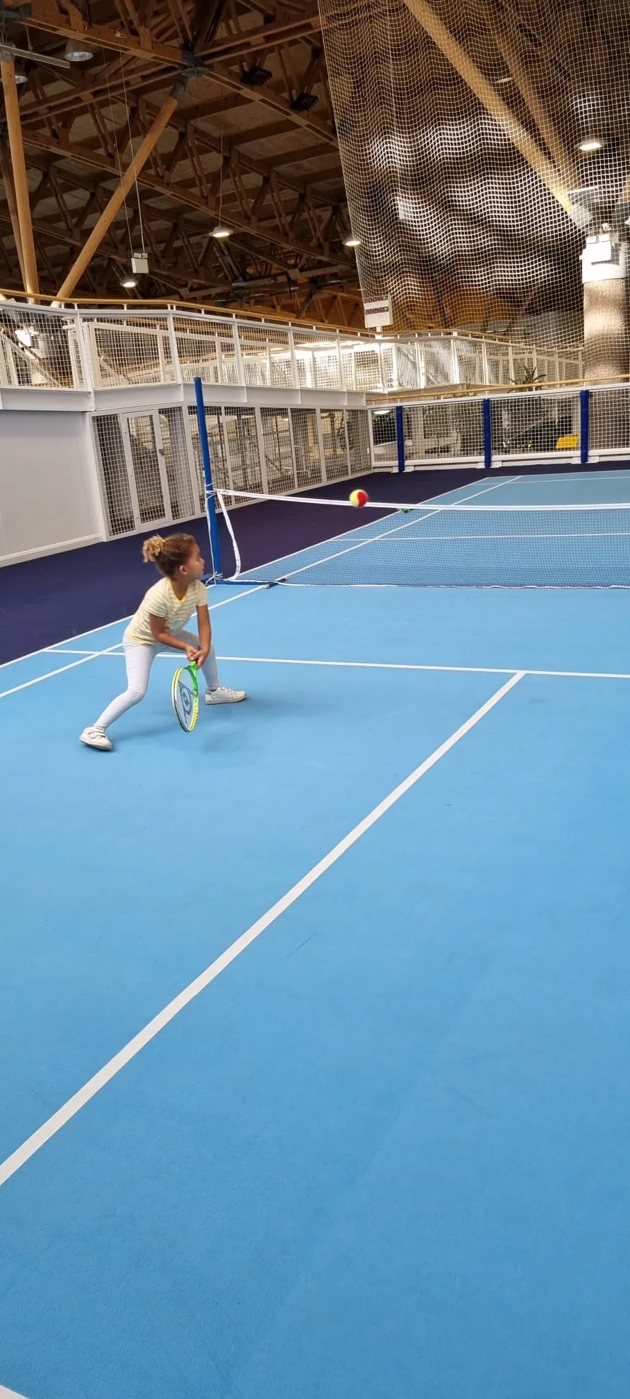 A young player on court
